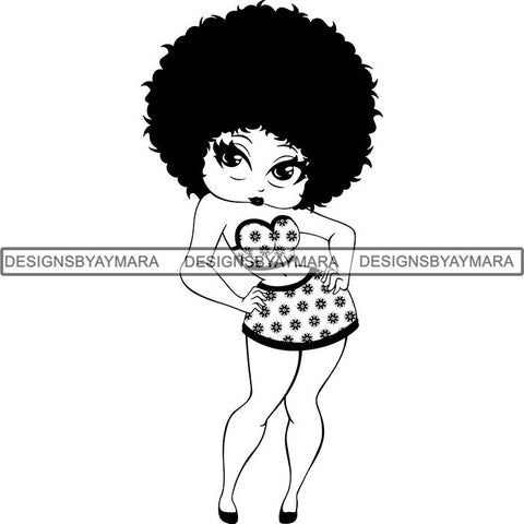 Afro Latina Woman SVG Cutting Files For Silhouette Cricut and More