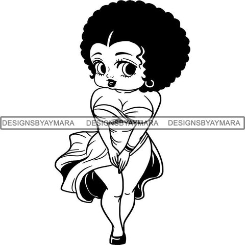 Afro Sexy Queen Betty SVG Cutting Files For Cricut and Silhouette