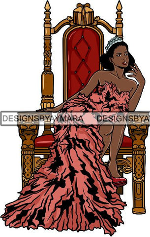 Afro Queen Goddess Melanin Nubian Glamour .PNG Print Files Not For Cutting