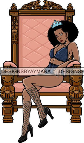 Afro Queen Goddess Melanin Nubian Glamour .PNG Print Files Not For Cutting