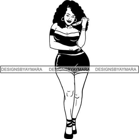 Afro Black Woman Halloween SVG Cutting Files For Silhouette Cricut and More