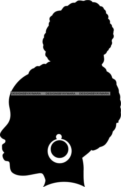 Afro Black Woman Mermaid Aquatic Creature  SVG Cutting File For Silhouette and Cricut