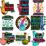 Bundle 9 Glass Bong Water Pipe Blunt Weed Cannabis Medical Marijuana Pot Stoned High Life Smoker SVG Cutting Files