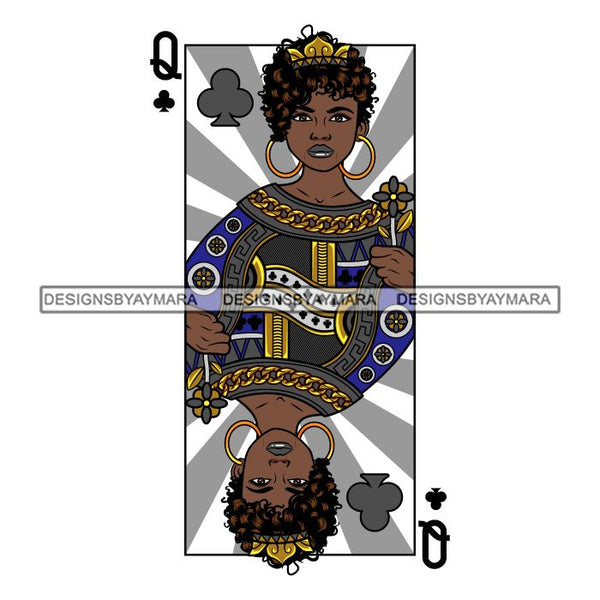 Afro Queen Lola Ace Casino Design Blackjack Poker Gambling Crown Royal SVG Cutting Files For Silhouette Cricut and More!