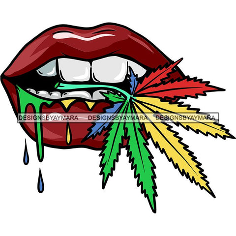 Ganja Narcotic Joint Blunt Weed Leaf Hydroponics Cannabis Woman Smoking Grass Marijuana SVG Cut Files