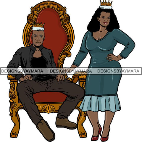 King and Queen Rey Reina Couple Life Goals PNG Print Files Not For Cutting