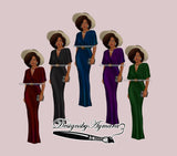 Bundle 5 Classy Afro Lady Fashion African American Woman PNG JPG Clipart