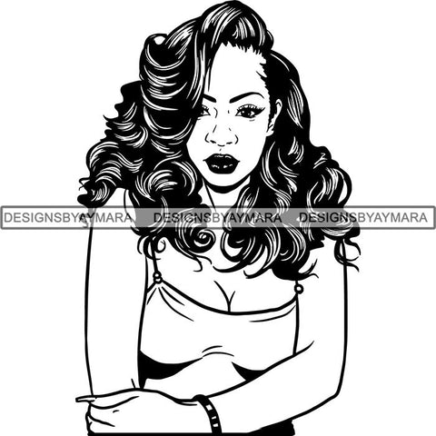 Afro Latina Woman SVG Cutting Files For Silhouette Cricut and More