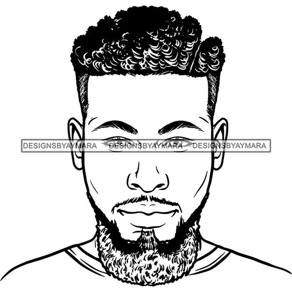 Attractive Man Bearded Hipster Model Fashion Male Guy Stylish Mustache Close-up Sexy Macho Manly SVG Files For Cutting