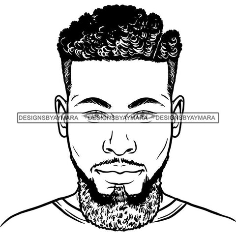 Attractive Man Bearded Hipster Model Fashion Male Guy Stylish Mustache Close-up Sexy Macho Manly SVG Files For Cutting