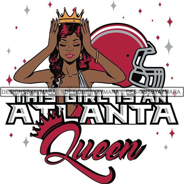 Atlanta Queen Football Team SVG Cutting Files For Silhouette Cricut and More