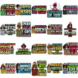 Bundle 20 Afro Lola Christmas Hot Coffee Winter Santa Quotes .SVG Cutting Files For Silhouette and Cricut and More!