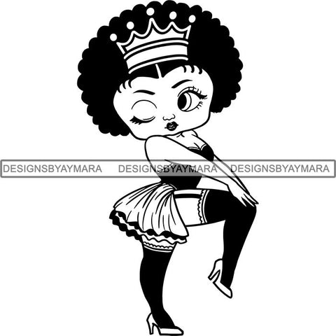 Afro Sexy Queen Betty SVG Cutting Files For Cricut and Silhouette