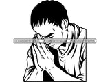 Man Praying God SVG Cut Files For Silhouette ans Cricut