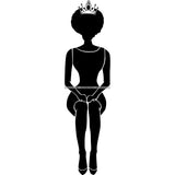 Afro Queen Silhouette SVG African Goddess Cutting Files 1