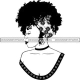 Afro Woman SVG Cut Files For Silhouette and Cricut
