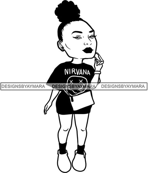 Fashion Girl Afro Woman Melanin Popping Ebony Queen .SVG Cutting Files