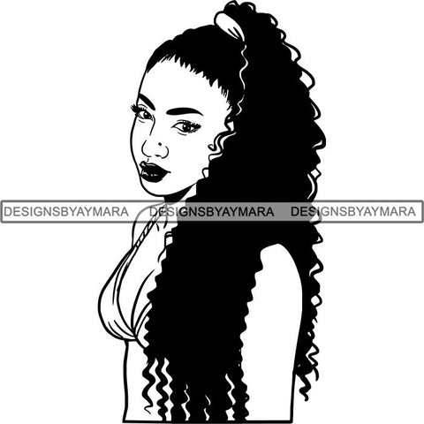 Afro Latina Woman SVG Cutting Files For Silhouette Cricut and More
