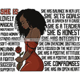Afro Woman She's Successful Quotes SVG Files For Cutting and More!