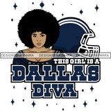 Dallas Diva Football Team SVG Cutting Files For Silhouette Cricut and More