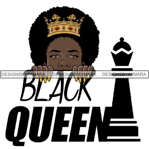 Afro Woman Peeking Peek-a-Boo I see You Melanin Pretty Half Face PNG File For Print Not For Cutting