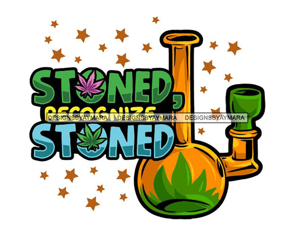 Glass Bong Joint Blunt Pot Cannabis Hashish Weed Leaf Grass Marijuana Medicinal Hemp Stoned High Life SVG Cutting Files
