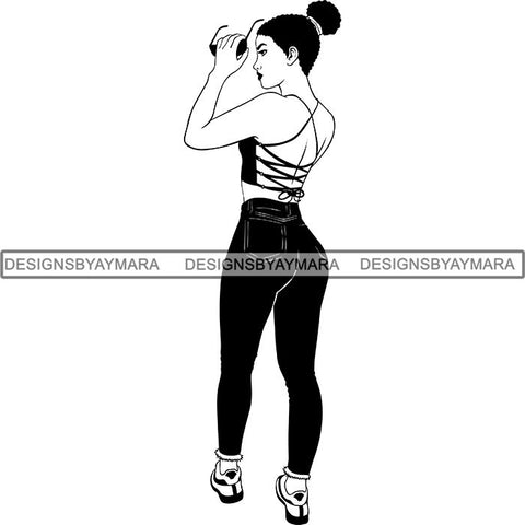 Afro Woman SVG Cut Files For Silhouette and Cricut
