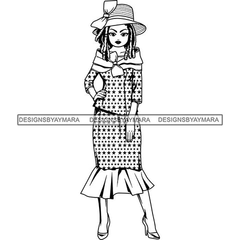 Afro Classy Lola Church Lady Glamour .SVG Clipart Vector Cutting Files For Circuit Silhouette Cricut and More!