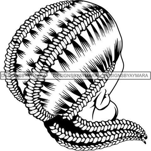 Afro Woman Braids Dreads Dreadlocks Hairstyle SVG Cut Files For Silhouette and Cricut