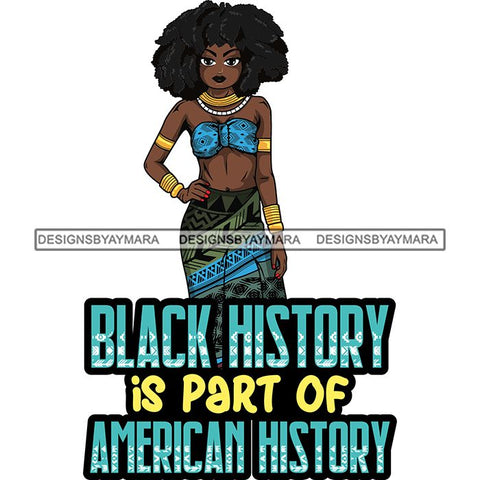 Afro Lola Black History Month Quotes .SVG Clipart Vector Cutting Files For Circuit Silhouette Cricut and More!
