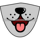 Funny Half Face Cute Designs For Mask Virus Protection SVG Cutting Files