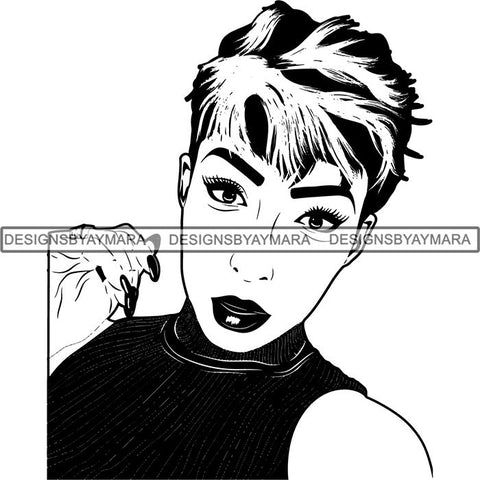 Afro Latina Woman SVG Cutting Files For Silhouette Cricut and More