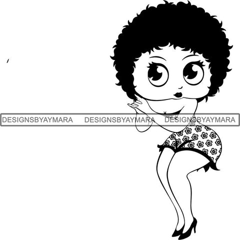 Afro Latina Woman SVG Cutting Files For Silhouette Cricut and More