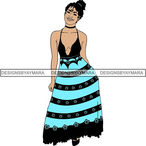 Afro Woman SVG Melanin Nubian Color Cutting Files
