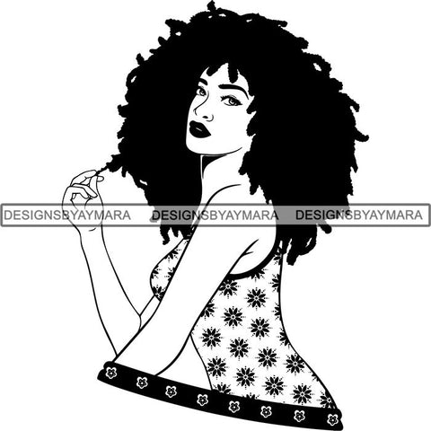 Afro Latina Woman SVG Cutting Files For Silhouette Cricut and More