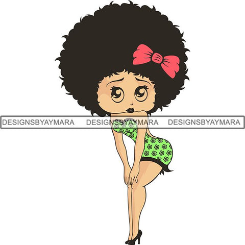 Afro Melanin Popping Dark Latina SVG Cutting Files For Silhouette Cricut and More