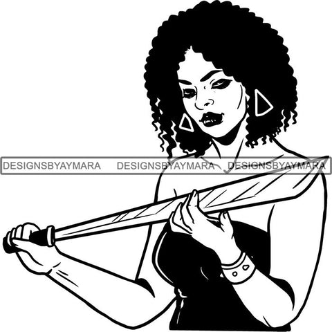 Afro Black Woman Halloween SVG Cutting Files For Silhouette Cricut and More