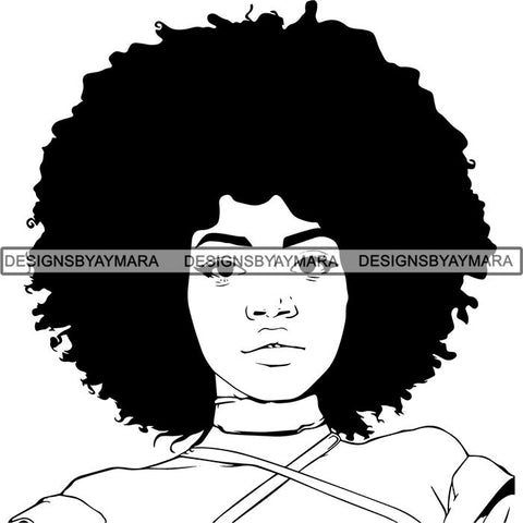 Afro Latina Woman SVG Cutting Files For Silhouette Cricut and More