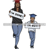 Graduation Achievement Hard Work Diploma Success Robe Cap Certificate College SVG Cutting Files