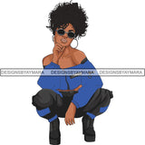 Afro Woman SVG Melanin Nubian Color Cutting Files