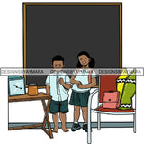 Back to School Kid Student Education Supplies .PNG Print File Not For Cutting