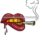 Marijuana Smoking Pot Joint Blunt Stoned High Life Weed Leaf Grass Relax Chill SVG Cutting Files