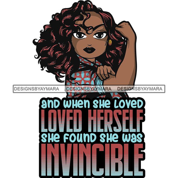 Afro Lola Strong Lady We can Do It Woman Power Flexing Arms Believe in Yourself Quotes .SVG Cutting Files For Silhouette and Cricut and More!