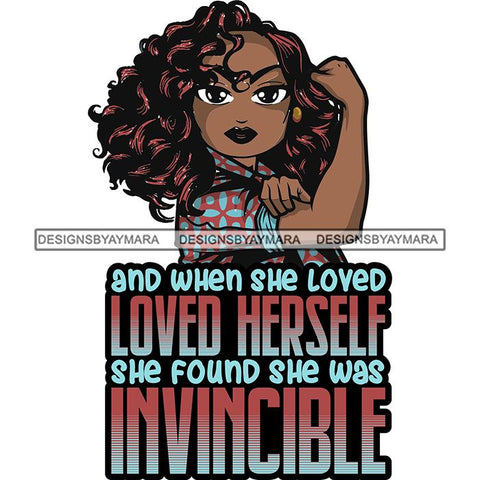 Afro Lola Strong Lady We can Do It Woman Power Flexing Arms Believe in Yourself Quotes .SVG Cutting Files For Silhouette and Cricut and More!