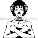 Afro Latina Woman SVG Cutting Files For Silhouette Cricut and More