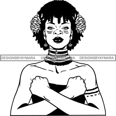 Afro Latina Woman SVG Cutting Files For Silhouette Cricut and More