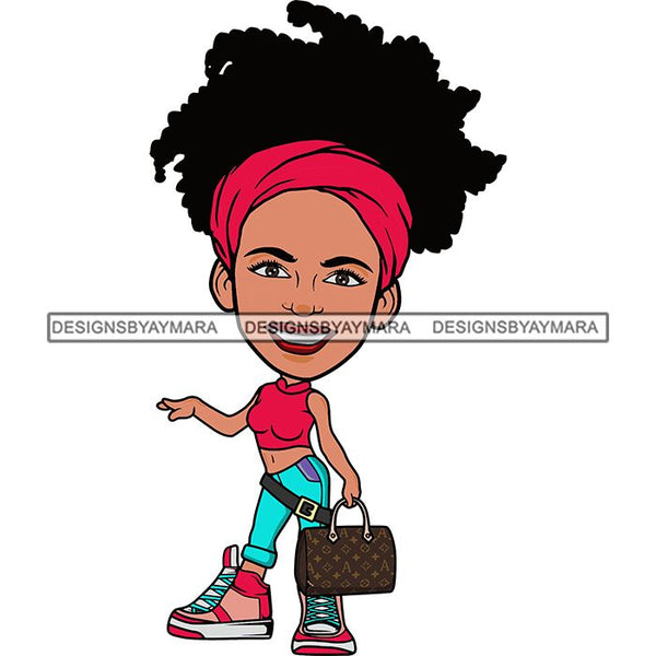 Cute Afro Lola Boss Lady Summer Fashion Dope Diva Glamour .SVG Cutting