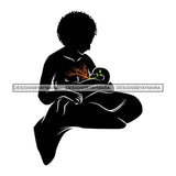 Sensual African Artwork Proud Roots Mother Feeding Child SVG Files For Cutting and More!