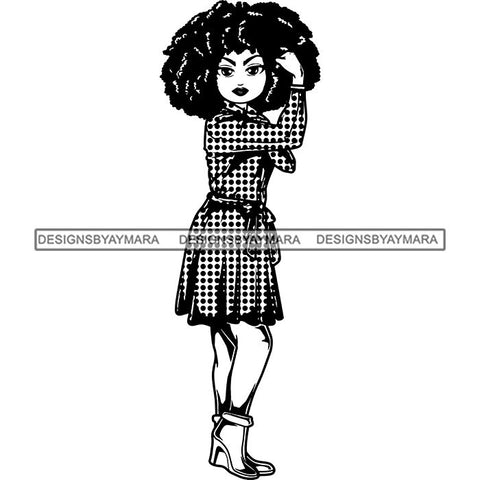 Afro Strong Classy Lola Flexing Believe in Yourself .SVG Cutting Files For Silhouette and Cricut and More!