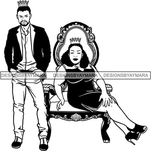 King and Queen Rey Reina Couple Life Goals SVG Cut Files For Silhouette and Cricut